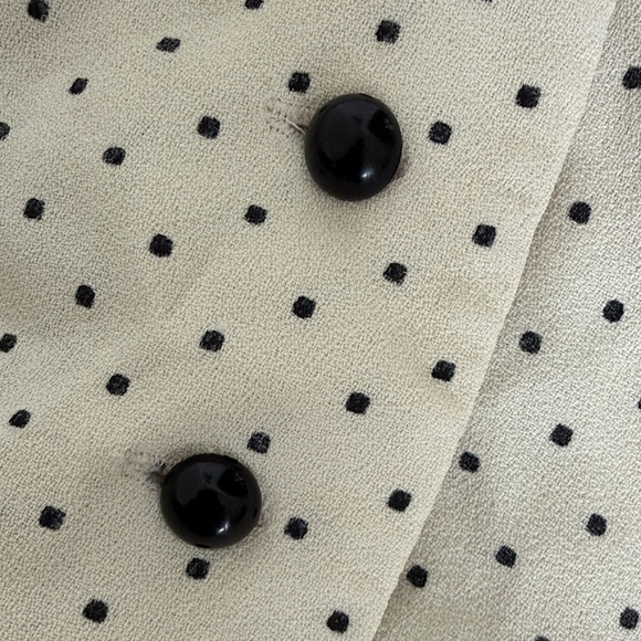 Vintage Young Edwardian by Arpeja Polka Dot Babydoll Mini Dress w/ Flare Sleeves - Picture 12 of 14